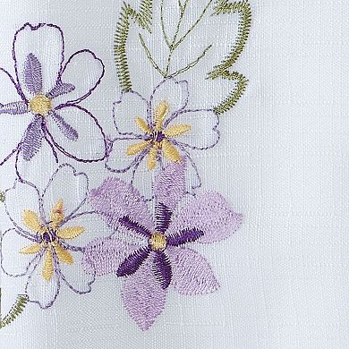 Spring Hydrangea Floral Cutwork Napkins, 17"x17", Set of 4