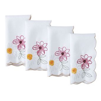 Sunflower and Daisies Napkins, 17"x17", Set of 4