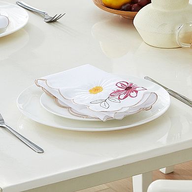 Sunflower and Daisies Napkins, 17"x17", Set of 4