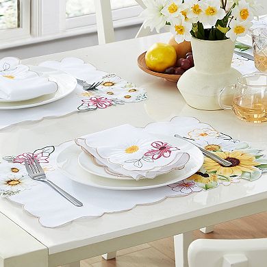 Sunflower and Daisies Placemats, 13"x19", Set of 4