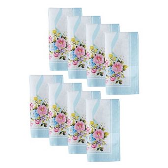 Rose Cottage Engineered Napkins, 17"x17", Set of 8