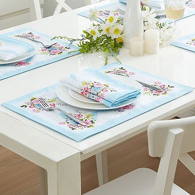 Rose Cottage Engineered Napkins, 17"x17", Set of 8