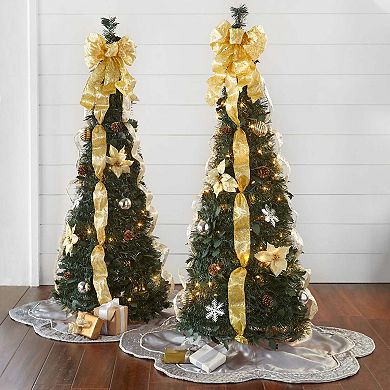 BrylaneHome Fully Decorated Pre-Lit 4 1/2' Pop-Up Christmas Tree