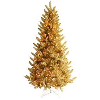 BrylaneHome 7 1/2' Pre-Lit Champagne Tree