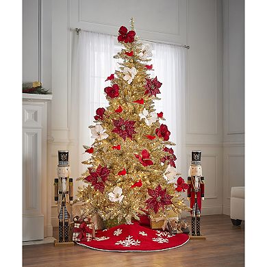 BrylaneHome 7 1/2' Pre-Lit Champagne Tree