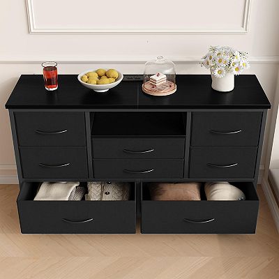 wednesday costume dress EnHomee Dresser TV Stand with 11 Drawers for 60" TV Stand for Bedroom   WoodArtSupply