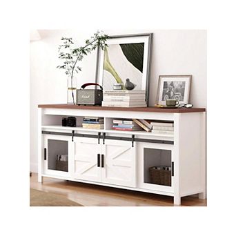 TV Stand For 55/60/65-Inch TV - Wood Media Console Storage Cabinet