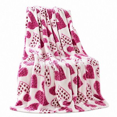Kate Aurora Valentine's Day Floral Hearts Ultra Soft and Plush