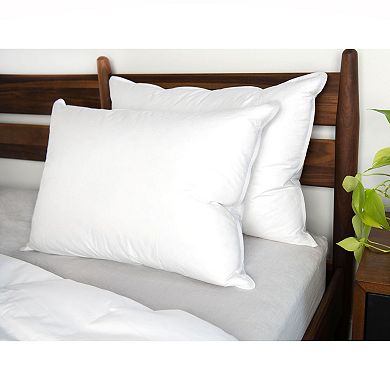 2 Pack Soft White Duck Feather & Down Bed Pillow