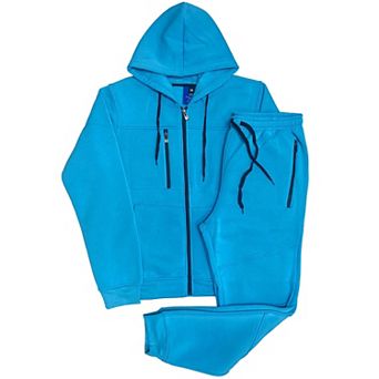 Men’s Warm Winter Tech Fleece Sweat Jacket Sweatpants Jogger Outfit