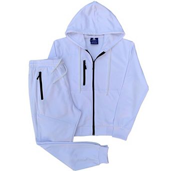 Men’s Warm Winter Tech Fleece Sweat Jacket Sweatpants Jogger Outfit