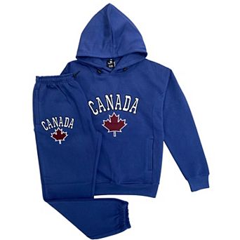 Men Classic Pullover Canada Print Sweatsuit