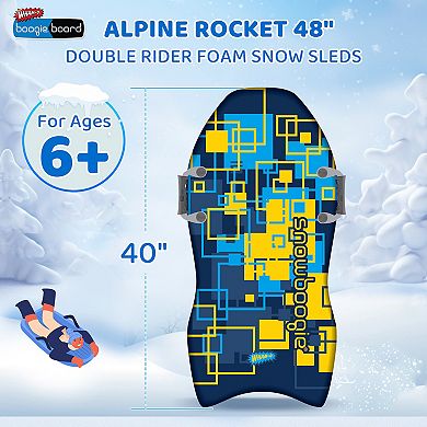 Wham-O Snowboogie Air Thunder 40", Single Rider Snow Sled with Side Handles, Snow Sledding