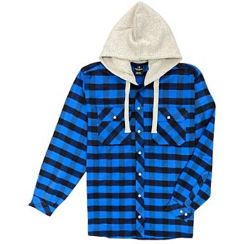 Men's Relaxed Fit Flannel Shirt with Hood