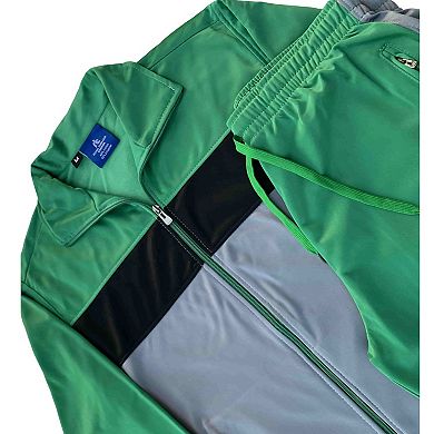 Men's 2-Piece Tracksuit Coral Blocks Jogger Track Jacket & Trackpants Outfit