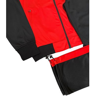 Men’s 2-Piece Tracksuit Traditional Coral Blocks Active Track Jacket and Track pants Outfit