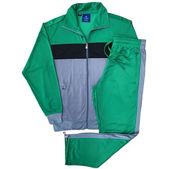 Men’s 2 pc Tracksuit Traditional Coral Blocks Active Track Jacket and Track pants Outfit