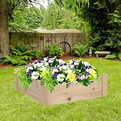 Wooden Garden Planting Frame Vegetable Railing Box
