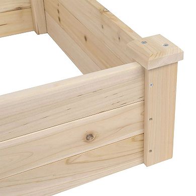 Wooden Garden Planting Frame Vegetable Railing Box