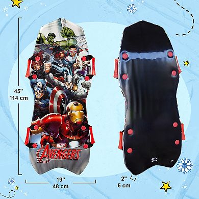 RYDR Marvel Classic Snow Sled, 45" Single/Double Rider Winter Sled - 3PK