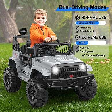 12V Kids Ride On Car, Electric Off-Road Vehicles with Forward and Reverse Functions, 4 Wheel