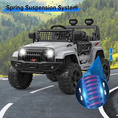 12V Kids Ride On Car, Electric Off-Road Vehicles with Forward and Reverse Functions, 4 Wheel