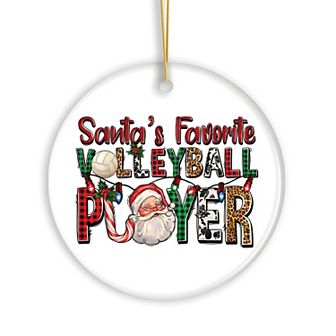 Santa’s Favorite Volleyball Player Christmas Ornament, Athlete Gift