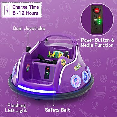 12v Electric Ride On Car With Remote Control And Flashing Led Lights