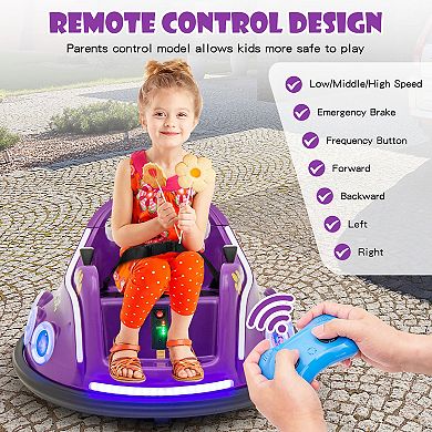 12v Electric Ride On Car With Remote Control And Flashing Led Lights