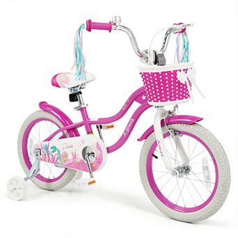 Kids Bike with 12 to 20 Inch Wheels Basket Streamers and 110 Pound Seat Capacity