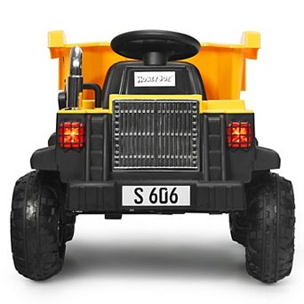 12v Kids Ride On Dump Truck With Electric Bucket And Dump Bed