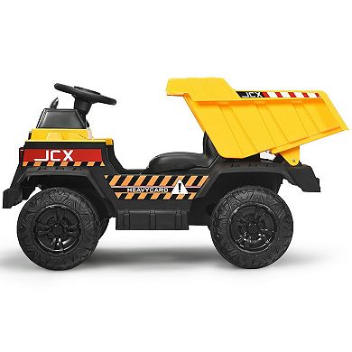 12v Kids Ride On Dump Truck With Electric Bucket And Dump Bed