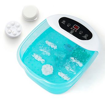 Foot Spa Massager Tub With Removable Pedicure Stone And Massage Beads-turquoise