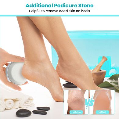 Foot Spa Massager Tub With Removable Pedicure Stone And Massage Beads-turquoise