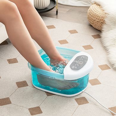 Foot Spa Massager Tub With Removable Pedicure Stone And Massage Beads-turquoise