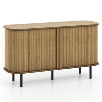 47 Inch Sideboard Buffet Cabinet With Adjustable Shelves For Kitchen Dining Room Living Room