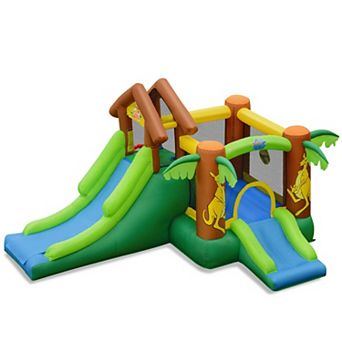 Kids Inflatable Jungle Bounce House Castle Including Bag Without Blower