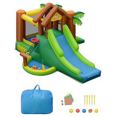 Kids Inflatable Jungle Bounce House Castle Including Bag Without Blower
