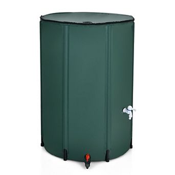 100 Gallon Portable Rain Barrel Water Collector Tank With Spigot Filter