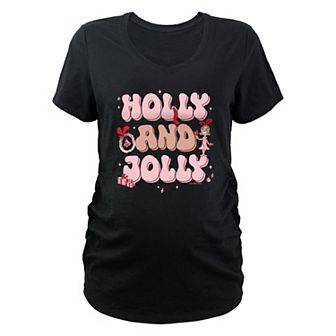Maternity Dr. Seuss Grinch Cindy-Lou Who Holly And Jolly Graphic Tee