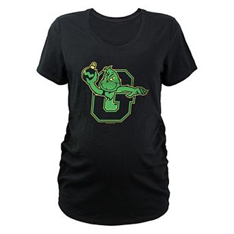 Maternity Dr. Seuss Grinch Varsity Letter Ornament Graphic Tee
