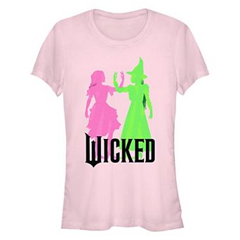 Juniors' Wicked Glinda And Elphaba Witches Together Fitted Graphic Tee
