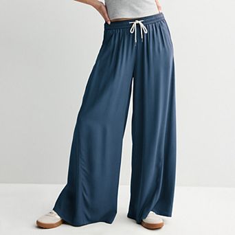 Juniors' SO® High Rise Baggy Wide Leg Pants