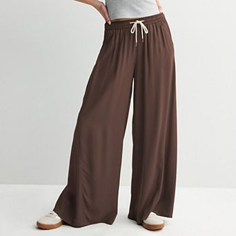 Juniors' SO® High Rise Baggy Wide Leg Pants