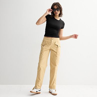 Juniors' SO® Low Rise Wide Leg Cargo Joggers