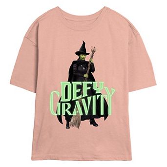 Juniors' Wicked Elphaba Defy Gravity Skimmer Graphic Tee