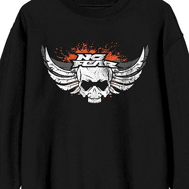 Men's No Fear Skull With Wing Long Sleeve Graphic Tee