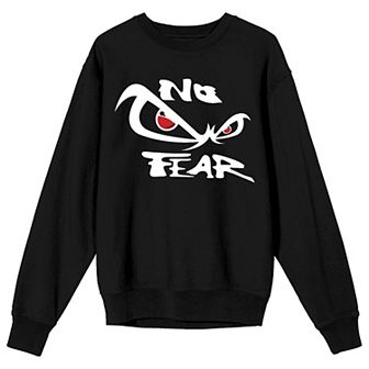 Men's No Fear Black Classic Long Sleeve Graphic Tee