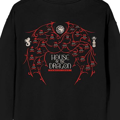 Men's House Of The Dragon Family Tree Long Sleeve Graphic Tee