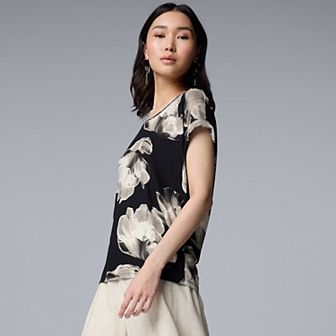 Women's Simply Vera Vera Wang Scoopneck Dolman Tee